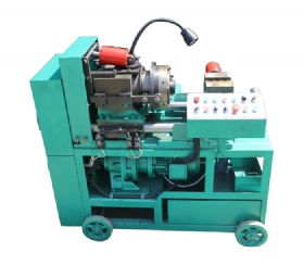 Automatic rebar threading machine